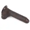 LoveToy - Dildo 7'' Sliding Skin Dual Layer Dong Black. Realistyczny penis z technologią podwójnej gęstości i ruchomą skórą dla maksymalnie naturalnych doznań.
