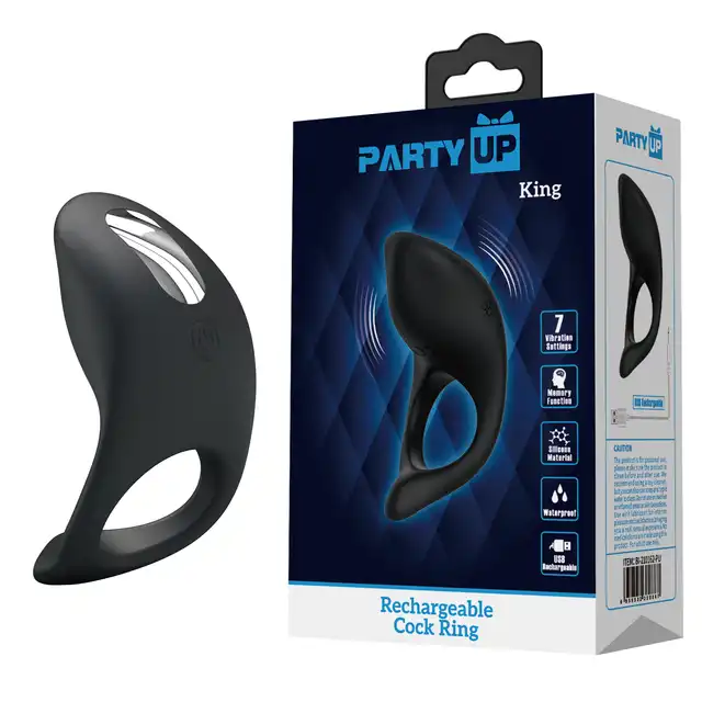 Party Up - King. Silikonowy pierścień erekcyjny, mocniejsza erekcja i intensywniejsze orgazmy
