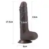 LoveToy - Dildo 7'' Sliding Skin Dual Layer Dong Black. Realistyczny penis z technologią podwójnej gęstości i ruchomą skórą dla maksymalnie naturalnych doznań.