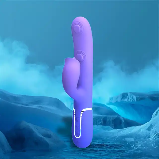 Party Up - Alan. Króliczek z funkcją lizania i przyciskiem Burst Climax dla intensywnej podwójnej stymulacji