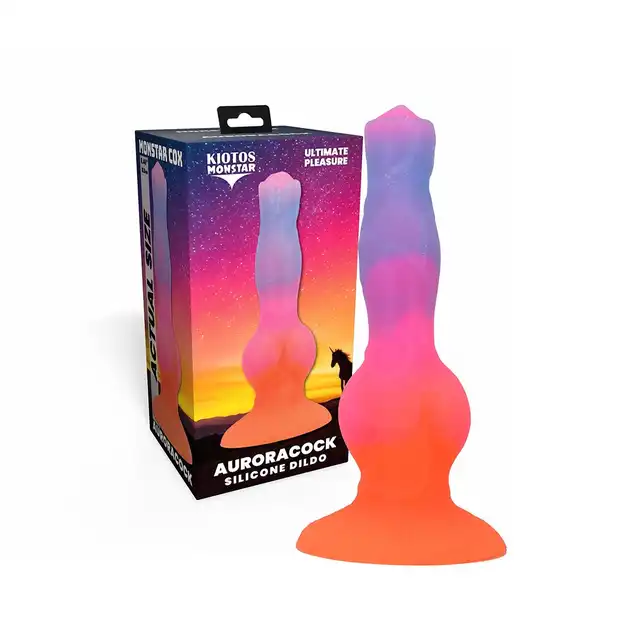 Kiotos Monstar - Cox AuroraCock. Niezwykłe dildo o hipnotyzującym designie, bulwiastym kształcie, inspirowanym barwami odległych galaktyk