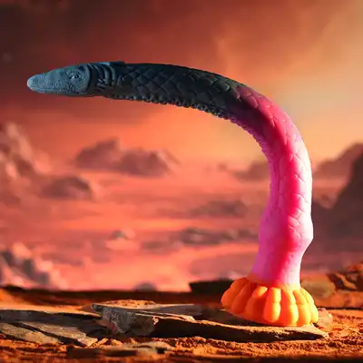 Kiotos Monstar - Dildo Beast 91.Fantazyjne dildo w smoczym kształcie i fluorescencyjnych kolorach