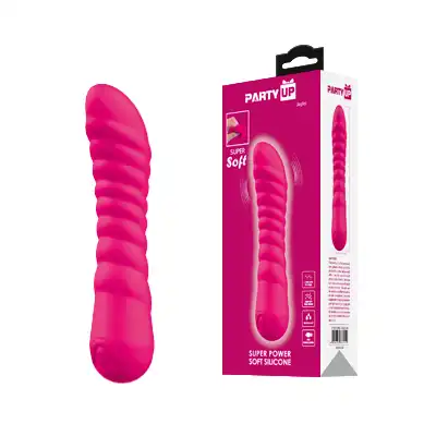 Party Up – Jaylei Pink. Żebrowany wibrator miękki w dotyku, subtelność, moc i zmysłowy design.