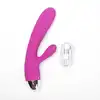 Velvet Touch – Wibrator Silikonowy Typ Króliczek Ładowany USB Fioletowy. Elegancki wibrator z funkcją magnetycznego uderzenia i podwójną stymulacją dla intensywnych doznań