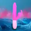 Velvet Touch – Wibrator Silikonowy Typ Króliczek Ładowany USB Fioletowy. Zmysłowy wibrator z funkcją podgrzewania i podwójną stymulacją dla pełni doznań