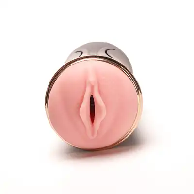 Velvet Touch - Masturbator z Wibracją Dwustronny Wagina i Anus. Realistyczny gadżet z cyberskóry z 7 trybami wibracji i magnetycznym ładowaniem USB