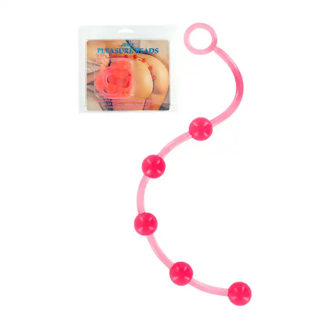 Seven Creations - Jumbo Jelly Pleasure Beads Rosa. Miękkie, żelowe koraliki analne dla intensywnych doznań