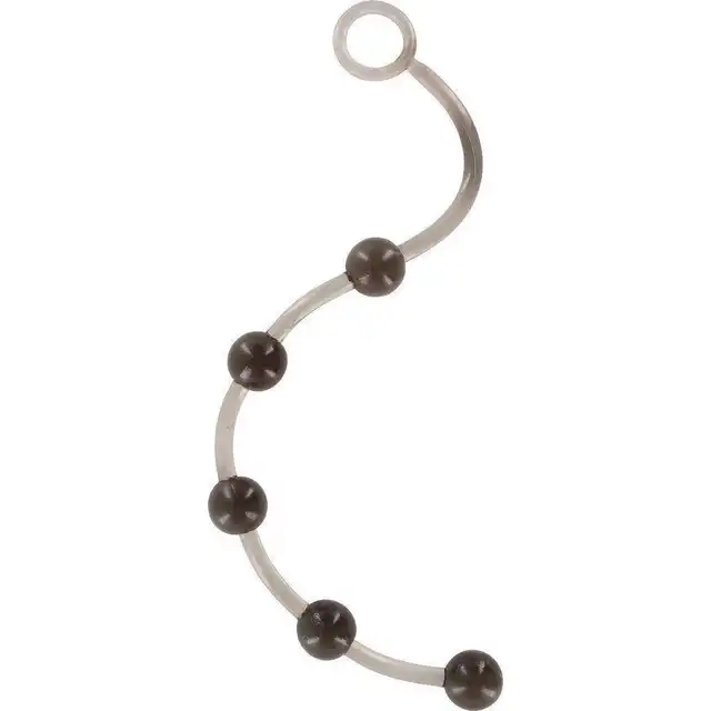Seven Creations - Jelly Pleasure Beads Black. Elastyczne koraliki analne wykonane z miękkiego, żelowego materiału