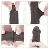 LoveToy - Dildo 7'' Sliding Skin Dual Layer Dong Black. Realistyczny penis z technologią podwójnej gęstości i ruchomą skórą dla maksymalnie naturalnych doznań.