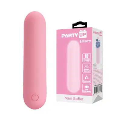 Party Up – Henry. Mini wibrator bullet, dyskretny rozmiar, maksymalna moc doznań.