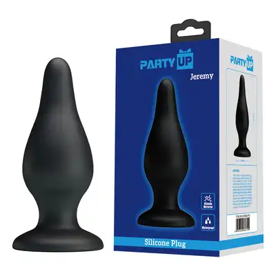 Party Up – Jeremy. Klasyczny silikonowy korek analny z przyssawką dla delikatnej, głębokiej stymulacji