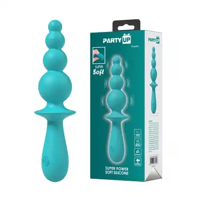Party Up – Evajane Blue. Wibrator z koralikami, aksamitna moc i niezapomniane doznania