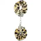 Dream Toy - Leopard Love Cuff. Metalowe kajdanki z futerkiem w panterkę
