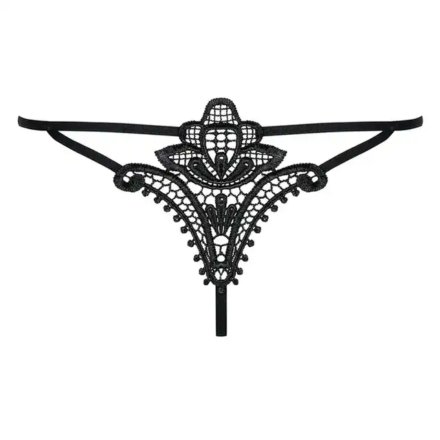 Obsessive - Luiza Thong S/M Black. Subtelna prowokacja w minimalistycznym wydaniu