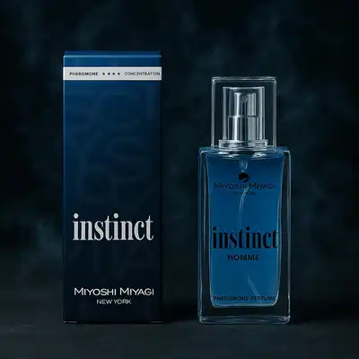 Miyoshi Miyagi - Instinct Homme 50 ml. Perfumy z feromonami, które łączą męskość, charyzmę i nieodparty urok.