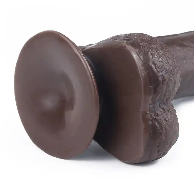 LoveToy - Dildo 7'' Sliding Skin Dual Layer Dong Black. Realistyczny penis z technologią podwójnej gęstości i ruchomą skórą dla maksymalnie naturalnych doznań.
