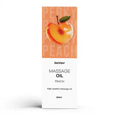 Satisfyer -  High-Quality Massage Oi Peach. Naturalny olejek do masażu o kojącym aromacie brzoskwini.