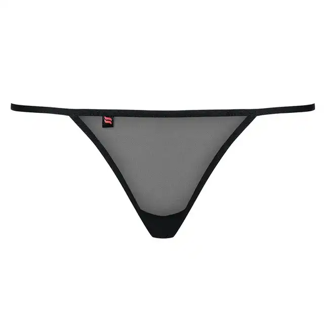 Obsessive - Luiza Thong S/M Black. Subtelna prowokacja w minimalistycznym wydaniu