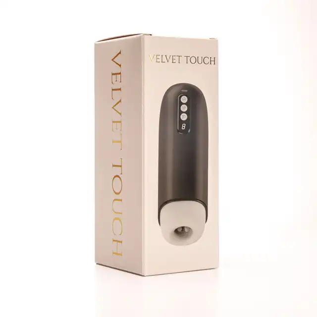 Velvet Touch – Masturbator z Wibracją i Ssaniem Cyberskóra Ładowany USB Czarny. Realistyczne doznania dzięki zaawansowanej technologii wibracji i ssania