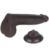 LoveToy – 8.5'' Sliding Skin Dual Layer Dong Black. Realistyczne dildo z przesuwającą się skórą i mocną przyssawką