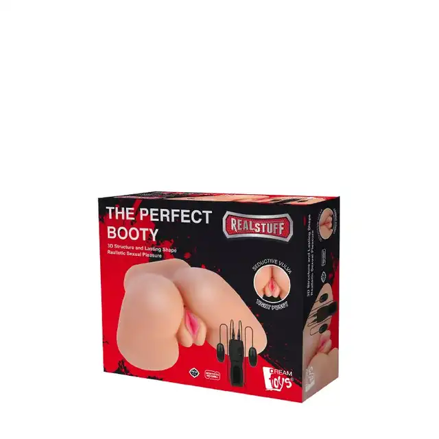 RealStuff – The Perfect Booty. Realistyczny mega masturbator z dwoma wejściami i podwójną wibracją dla maksymalnej satysfakcji