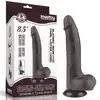 LoveToy – 8.5'' Sliding Skin Dual Layer Dong Black. Realistyczne dildo z przesuwającą się skórą i mocną przyssawką