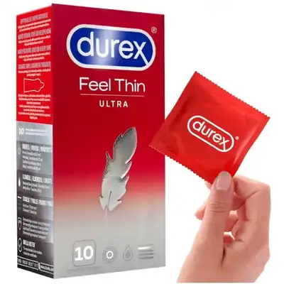 Durex - Feel Thin Ultra 10szt. Wyjątkowo cienkie prezerwatywy dla jeszcze większej bliskości