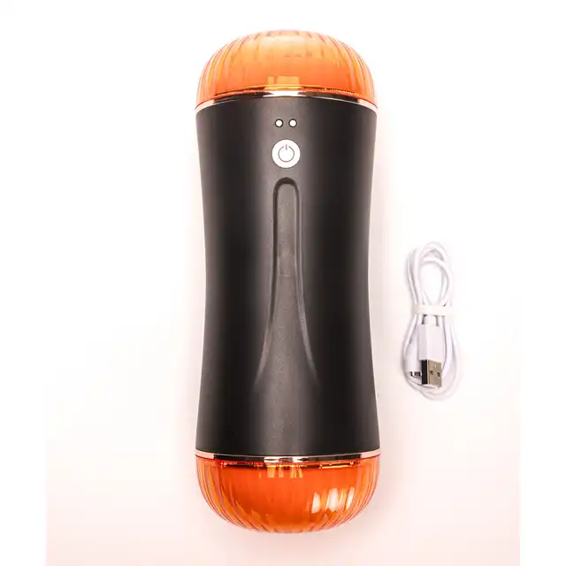 Velvet Touch - Masturbator z Wibracją Dwustronny Wagina i Anus. Realistyczny gadżet z cyberskóry z 7 trybami wibracji i magnetycznym ładowaniem USB