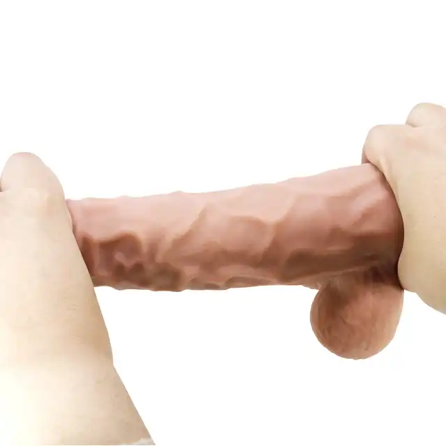 Baile – Sliding Skin 9,4''. Realistyczne dildo z innowacyjną technologią przesuwanej skóry, żyłkowanym trzonem i solidną przyssawką
