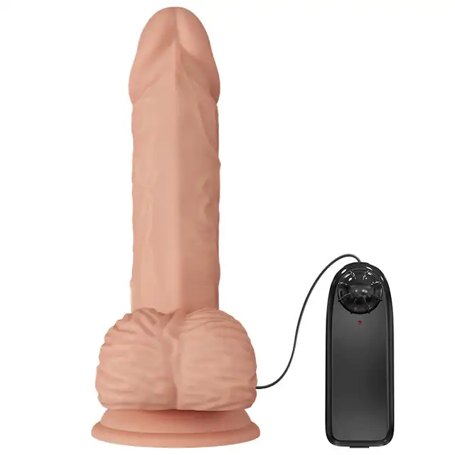 Baile – Beautiful Catoblepas Vibration 8.1".  Realistyczne dildo wibrujące z przyssawką i pilotem