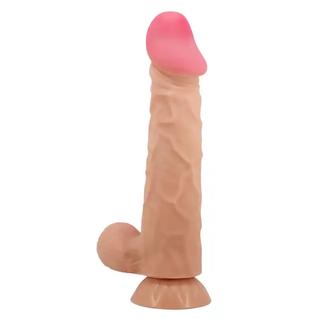 Baile – Sliding Skin 9,4''. Realistyczne dildo z innowacyjną technologią przesuwanej skóry, żyłkowanym trzonem i solidną przyssawką