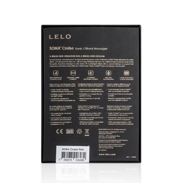 LELO - Sona Air Pressure Vibrator - Pink - soniczny masażer łechtaczki (SenSonic&amp;#x2122; Technology) - Globalny bestseller, ikona sonicznej przyjemności!