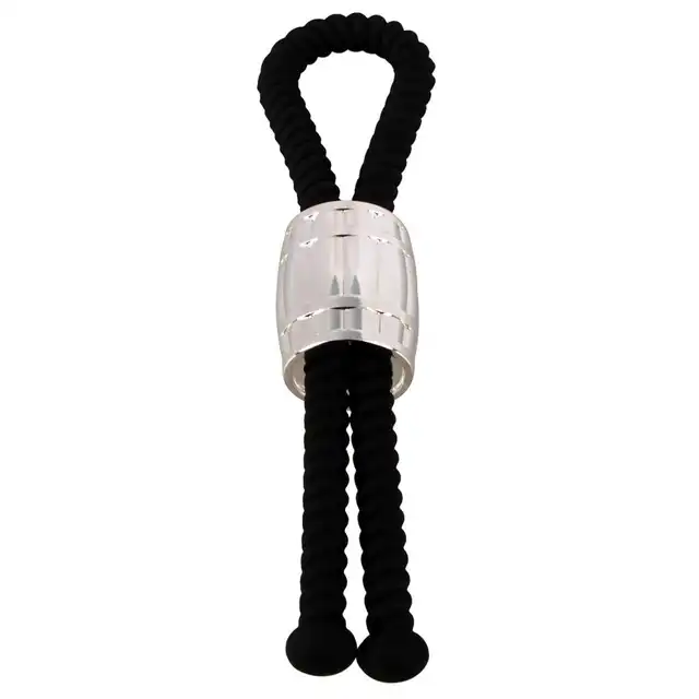 Rebel - Heavy Rope Cock Strap 84g - Silikonowa Pętla na Penisa i Jądra z Obciążnikiem - Stworzony dla stabilności i intensywności.