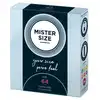 Mister Size - 3 Condoms 64 mm - Ultra cienkie dopasowane prezerwatywy 64 mm, 3 sztuki - Poczuj więcej dzięki właściwemu rozmiarowi!