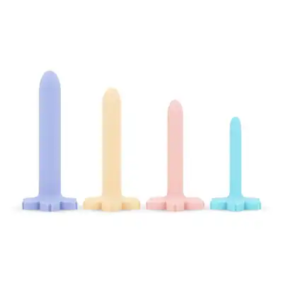 Teazers – Vagina Dilator Set 4pcs. Zestaw czterech silikonowych dilatorów do komfortowego i stopniowego rozszerzania pochwy