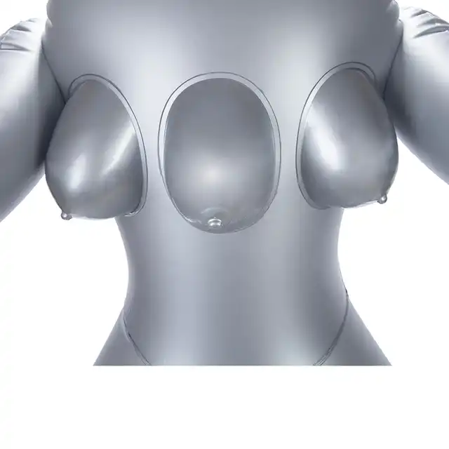 To Infinity 40SFA – Dmuchana lalka UFO PVC 153 cm. Szara kosmitka nie z tej ziemi z trzema piersiami i 2 otworami penetracyjnymi!