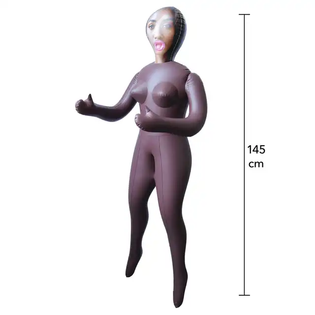Hidden Desire - Lalka pełnowymiarowa dmuchana. Czarna dziewczyna. Dirty Destiny. Usta, pochwa, odbyt. 145cm