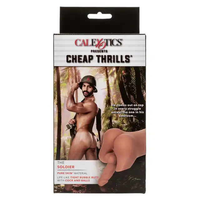 Calexotics - Masturbator pupa żołnierza z jądrami i penisem. Teksturowany The Soldier Ass Stroker. Materiał Pure skin.