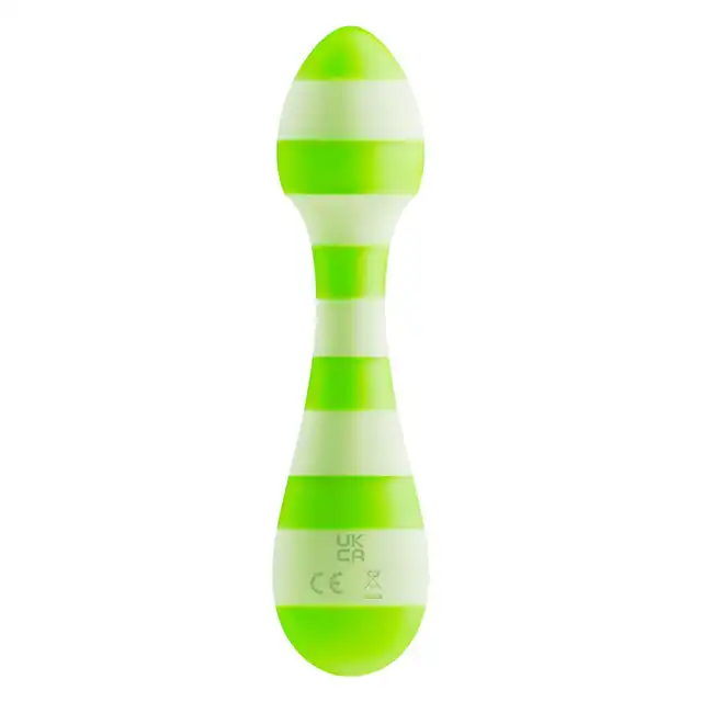 Dream Toys – Glitz Green Girl. Podróżny masażer różdżka z 10 trybami i elastyczną głowicą
