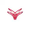 Obsessive Matildea Crotchless Thong Red S/M - Stringi czerwone z otwartym krokiem - Czerwień i złoto – duet o wyjątkowym charakterze.