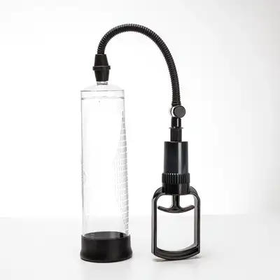 Simple Pleasure - Duża mocna pompka próżniowa do powiększania penisa z tłokiem 22cm. Bestseller!