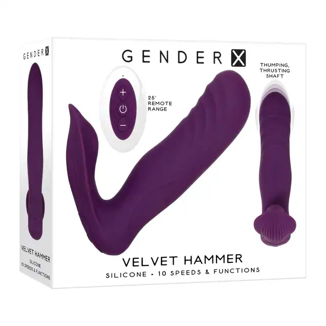 Evolved - Velvet Hammer. Wibrator z funkcją thrustingu i podwójną stymulacją łechtaczki oraz punktu G