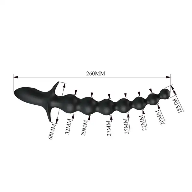 Pretty Love – Dedron. Wibrujące koraliki analne z 10 trybami wibracji i ergonomicznym uchwytem.