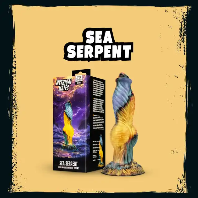 Mythical Mates - Sea Serpent Thrusting Dildo. Fantastyczny, posuwisty dildo 26 cm dla zaawansowanych użytkowników
