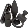 CalExotics – Pleasure Kits Allure Collection. Luksusowy zestaw wibrujący dla par z 10 funkcjami, wieloma końcówkami i wodoodpornością IPX7