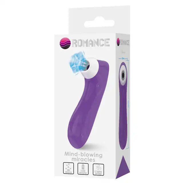 Romance - Breeze Sucking Pleasure Stimulator Purple - Stymulator powietrzny, 8 trybów intensywności, fioletowy - Bezdotykowa przyjemność, która robi wrażenie.