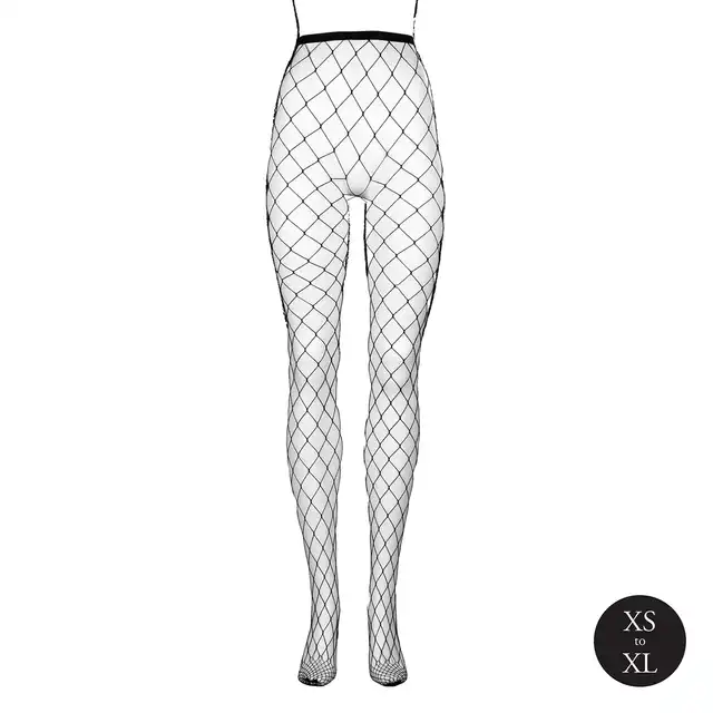 Le Desir - Panty With Big Fishnet Structure OS - Rajstopy Kabaretki z Szerokim Oczkiem One Size - Kabaretki stworzone do przyciągania spojrzeń!