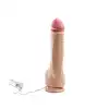 Simple Pleasure - wibrator z 7 trybami wibracji z cyberskóry, sterowany przewodowo na pilota, 25 cm - Miękki w dotyku. Precyzyjny w działaniu!