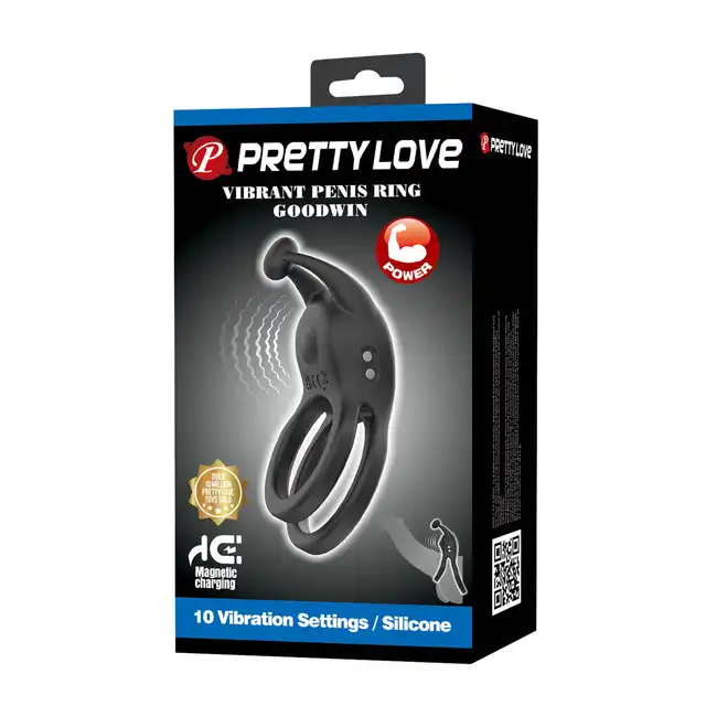 Pretty Love - Goodwin Vibrant Penis Ring - wibracyjny pierścień erekcyjny dla par - innowacyjna i intensywna przyjemność.