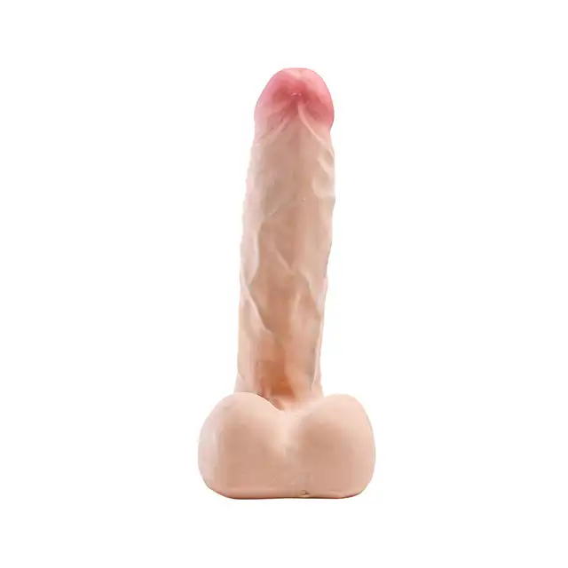 Simple Pleasure - wibrator z 10 trybami wibracji z cyberskóry, bezprzewodowy, na pilota, 23 cm - Naturalny wygląd. Mocne wibracje. Maksimum przyjemności!